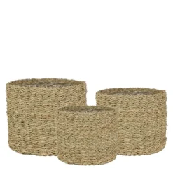 Pottekurv sjøgress 3 stk 18+16+14 cm