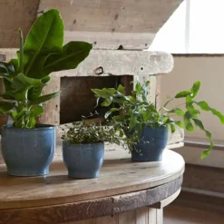 Potteskjuler Ø12,5 cm støv blå