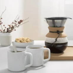 Pour Over kaffebrygger 1 L/8 kopper filter/kork