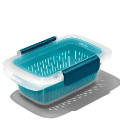 Prep & go container m/dørslag 450 ml grønn