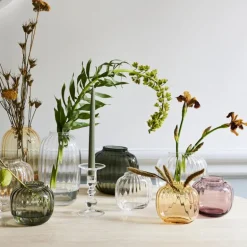 Primula oval vase 12,5 cm amber