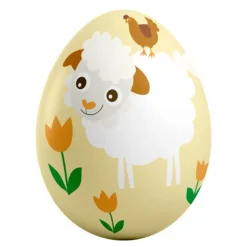 Påskeegg 10x15 cm Lam gul