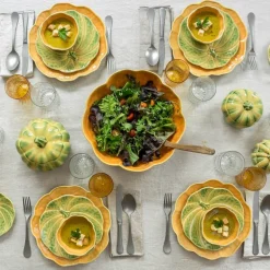 Pumpkin asjett 22 cm gresskar oransje/grønn