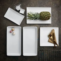 Quadro tallerken 30x20 cm hvit