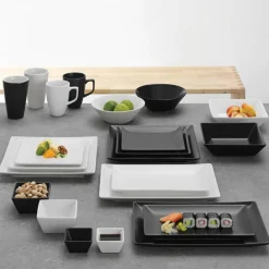 Quadro tallerken 30x20 cm svart