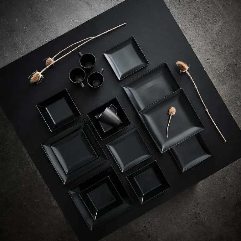 Quadro tallerken 26x26 cm svart