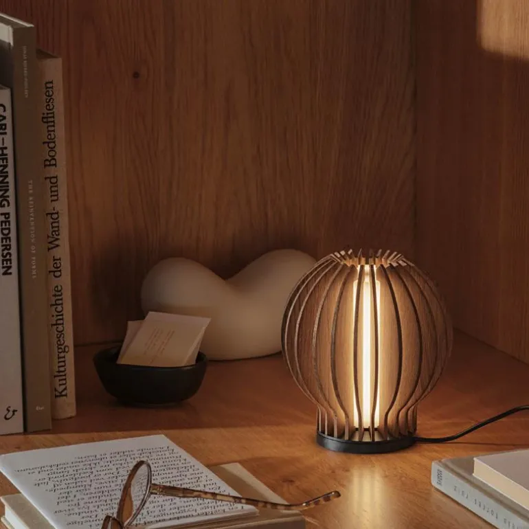Radiant rund LED lampe 15 cm røkt eik