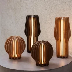 Radiant rund LED lampe 15 cm røkt eik