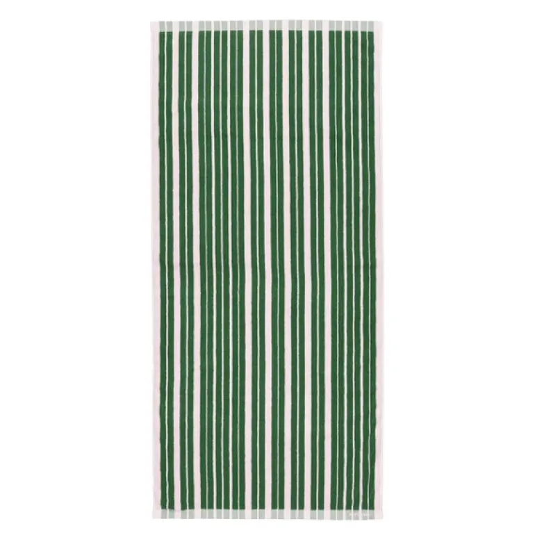 Raide badehåndkle 70x150 cm grønn/rosa