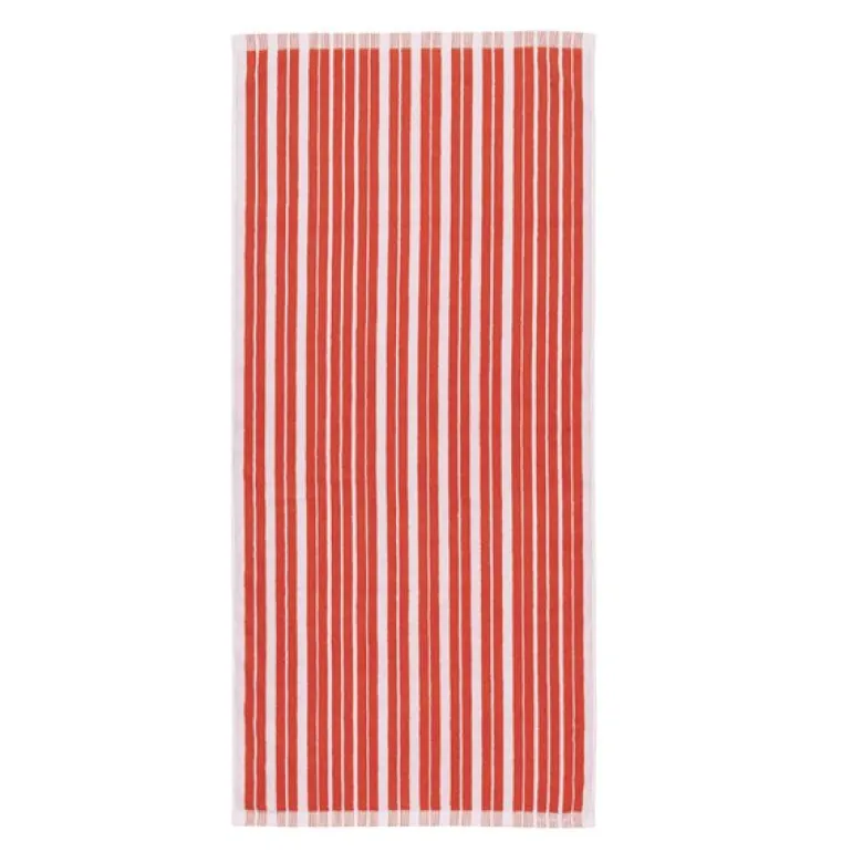 Raide badehåndkle 70x150 cm rød/rosa