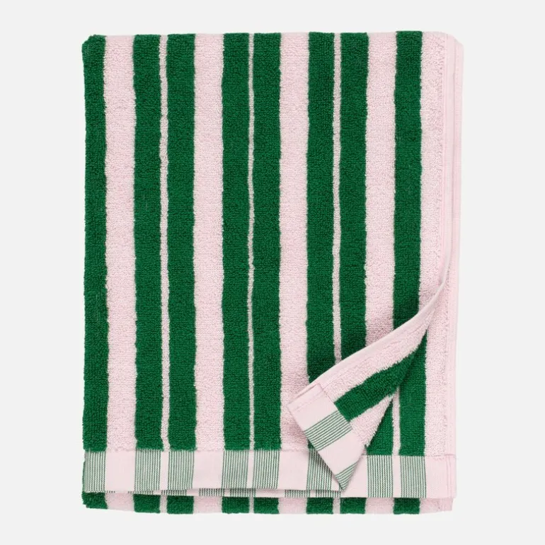 Raide håndkle 50x70 cm grønn/rosa