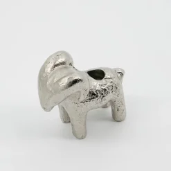 Ram lysestake 7 cm antikksølv