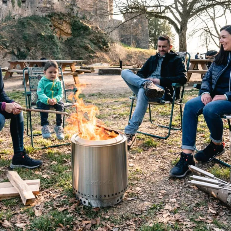 Ranger + stand 2.0 røykfri bålpanne 38x41,5 cm silver