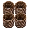 Rattan serviettring 4 stk mørk brun