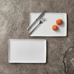 RAW Arctic White tallerken rektangulær 31,5x20 cm