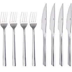 RAW biffbestikk 8 deler blank