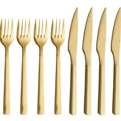 RAW biffbestikk 8 deler gull