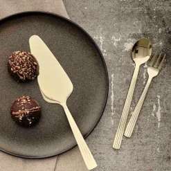 RAW cafe latte skje 4 stk champagne gold