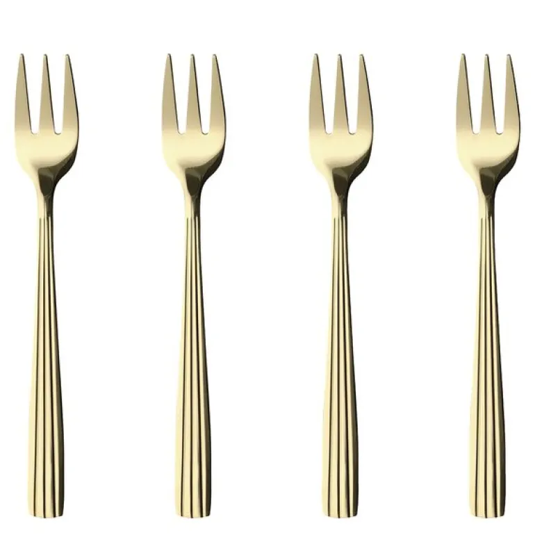 RAW kakegaffel 4 stk champagne gold