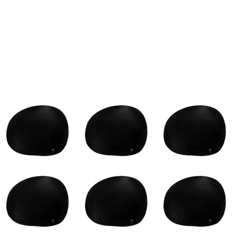 RAW Organic bordbrikker 6 stk svart