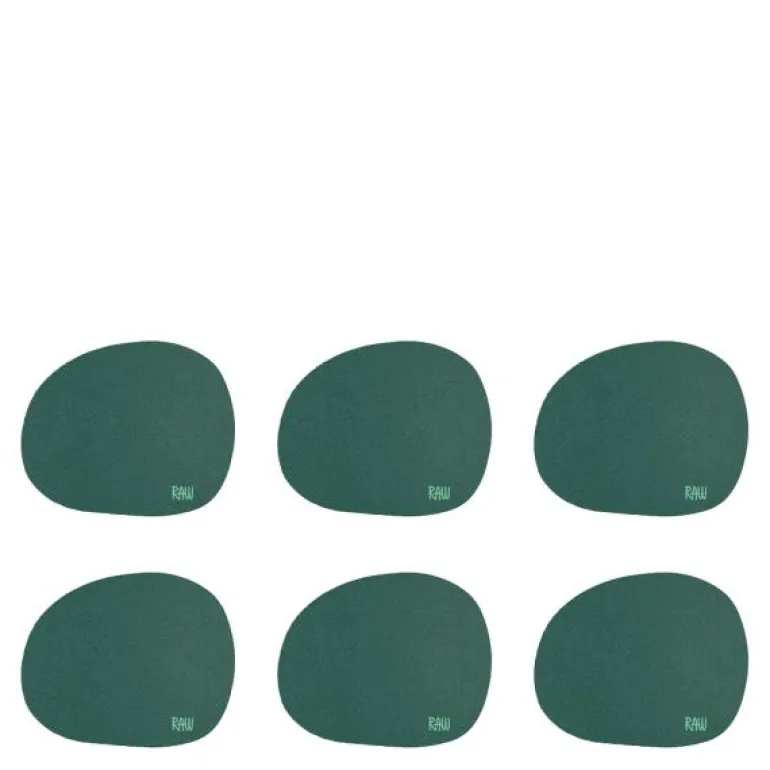 RAW Organic glassbrikke 6 stk dark green