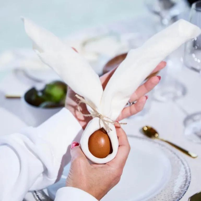 RAW serviett 4 stk moderne hvit