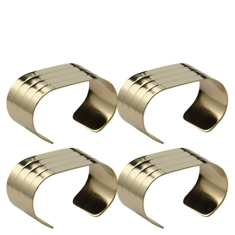 RAW serviettring 4 stk champagne gold