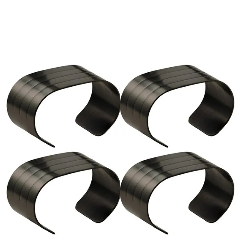 RAW serviettring 4 stk matte black