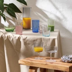 RAW Unique swirl highball glass 45 cl green