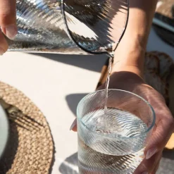 RAW Unique swirl highball glass 45 cl light blue