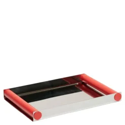 Ray brett Disco 20,5x30 cm polert stål/coral red