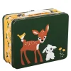 Rådyr og kanin koffertboks 19x16 cm grønn