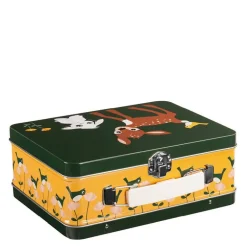 Rådyr og kanin koffertboks 19x16 cm grønn