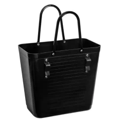 Recycled Plastic veske høy 14L med sykkelfeste svart