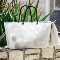 Recycled Plastic veske stor 15L naturell