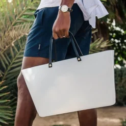 Recycled Plastic veske stor 15L naturell