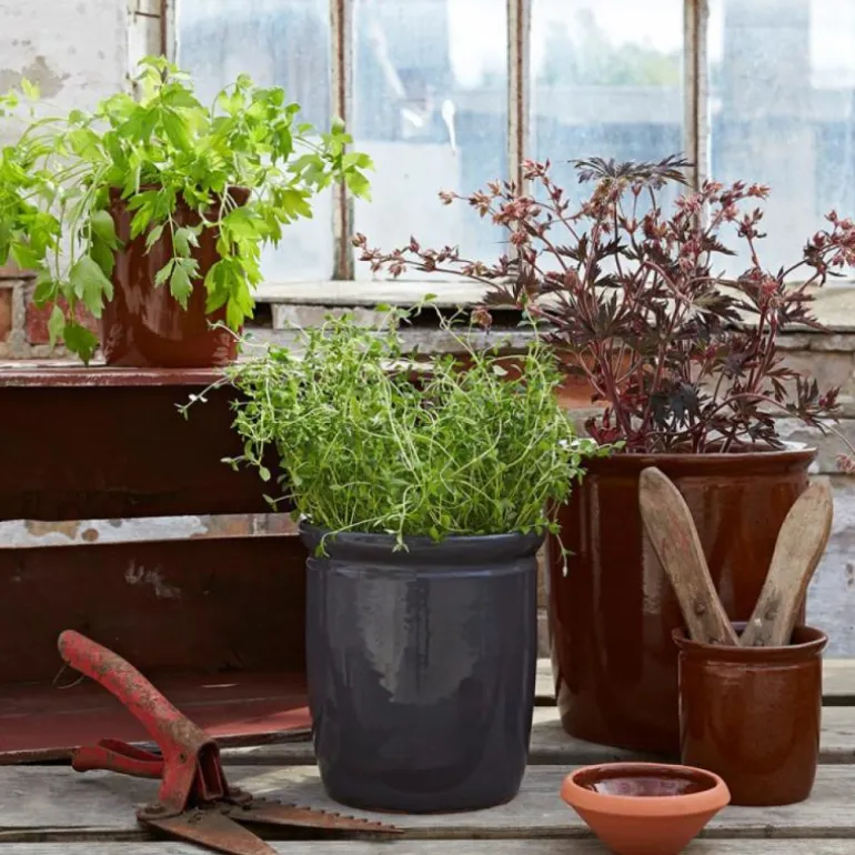 Redskapskrukke 1L brun