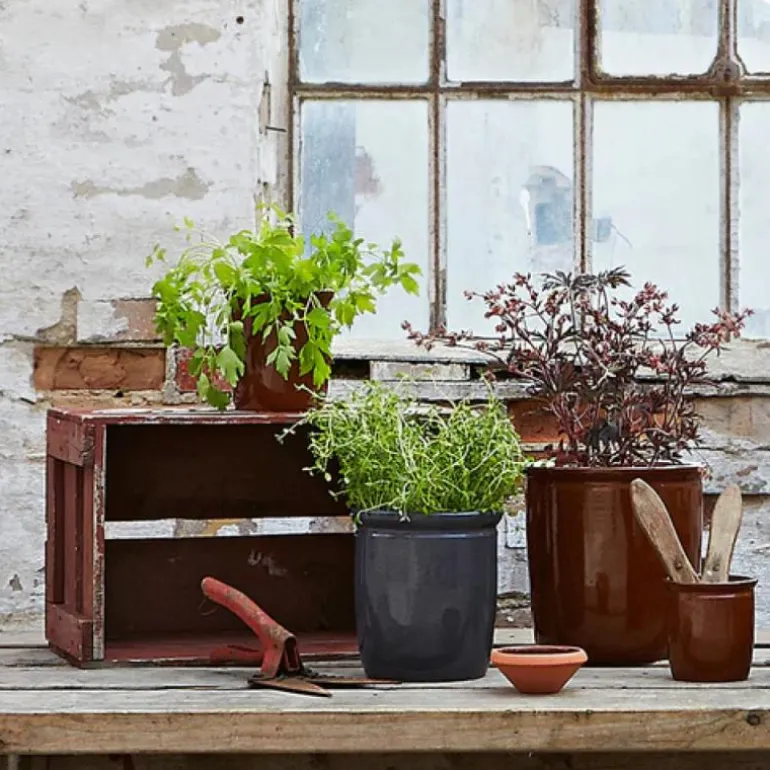 Redskapskrukke 4L brun