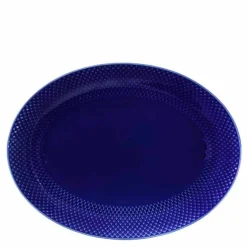 Rhombe Color oval serveringsfat 35x26,5 cm mørk blå