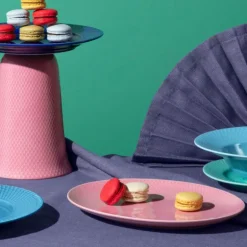 Rhombe Color serveringsfat ovalt 28,5x21,5 cm rosa