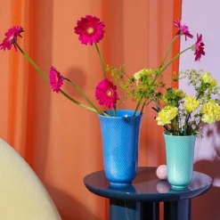 Rhombe Color vase 20 cm blå porselen