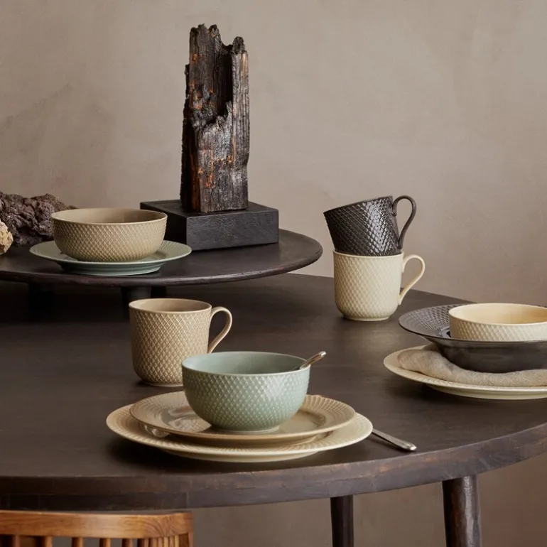 Rhombe Earth tallerken 23 cm clay