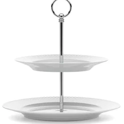 Rhombe etasjefat hvit 27 cm