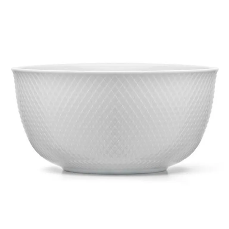 Rhombe serveringsskål 22 cm hvit