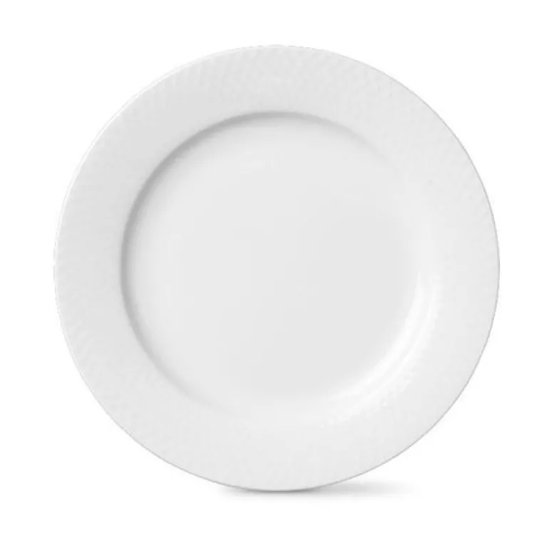 Rhombe tallerken 23 cm hvit