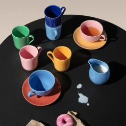 Rhombe tekopp 39 cl blå/terracotta