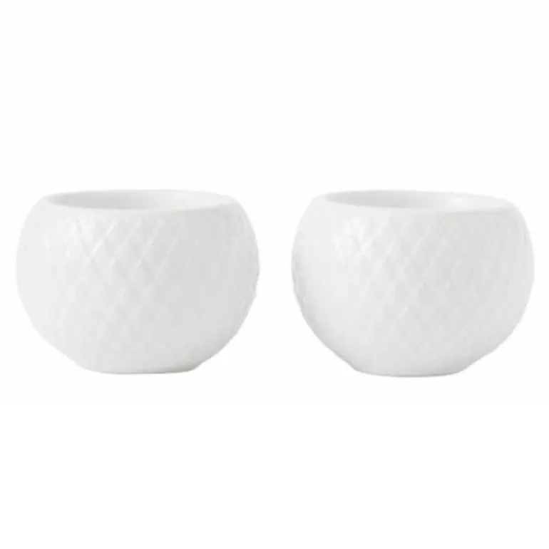 Rhombe telyslykt 6,5 cm hvit