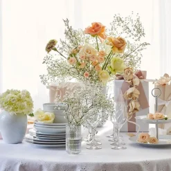 Rhombe vase 16 cm hvit porselen