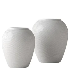Rhombe vase 16 cm hvit porselen
