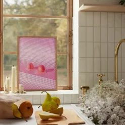 Rikke Mønster poster 30x40 cm peach